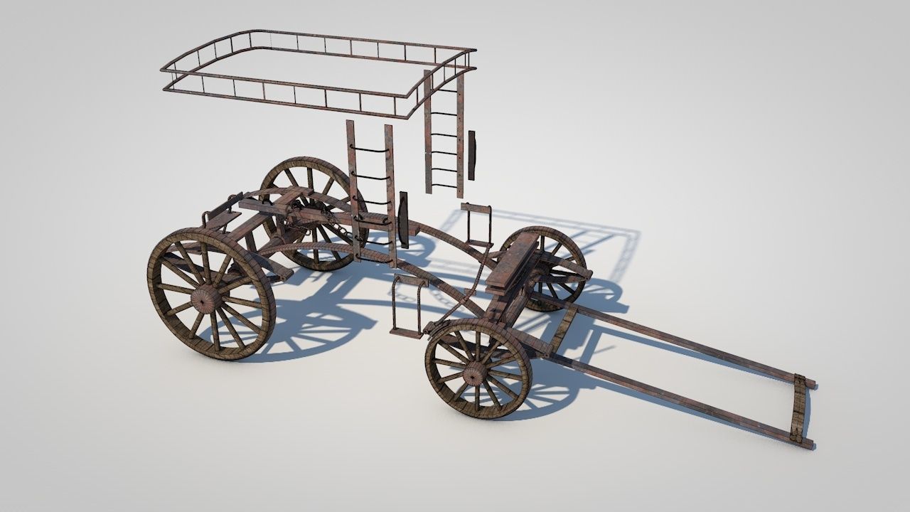 WILD WEST JAIL WAGON 3D model_8
