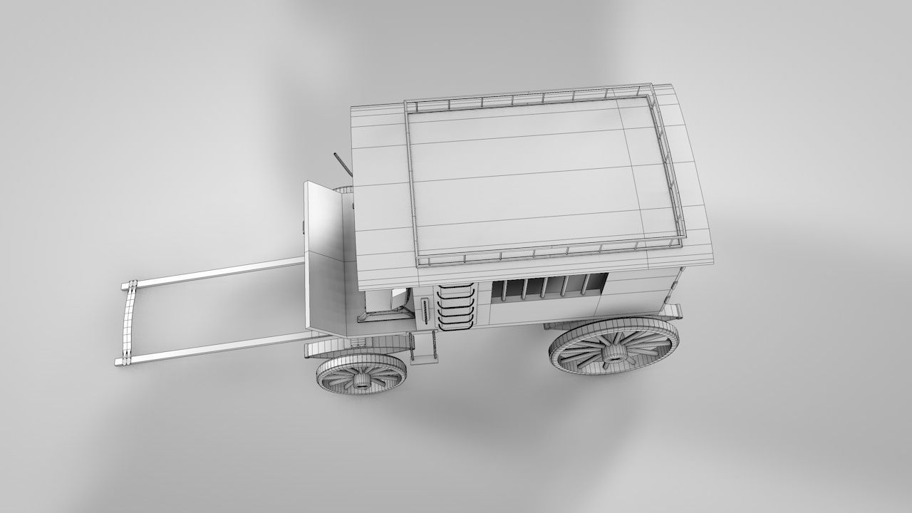 WILD WEST JAIL WAGON 3D model_15
