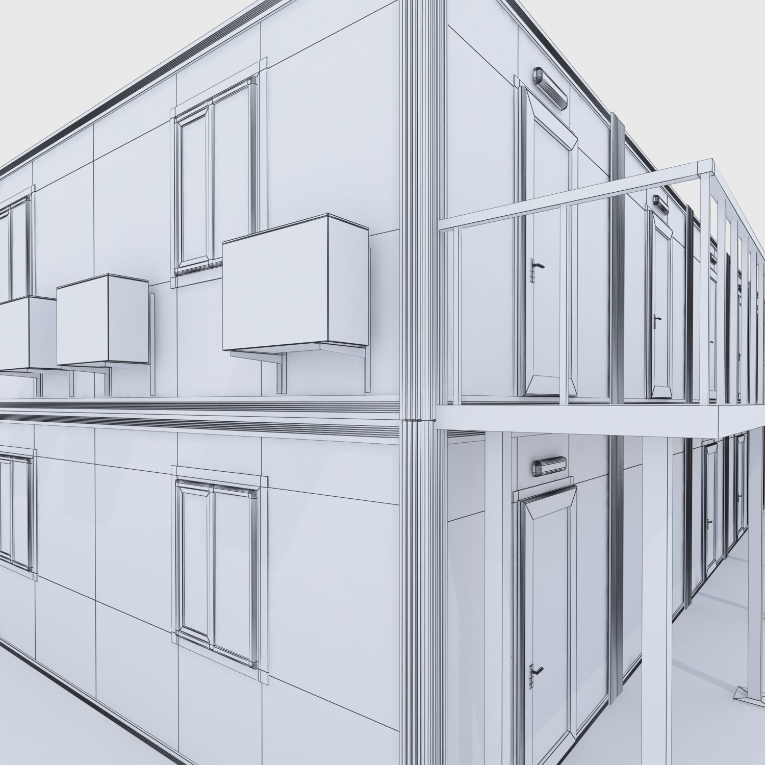 prefabricated building 3D model_7