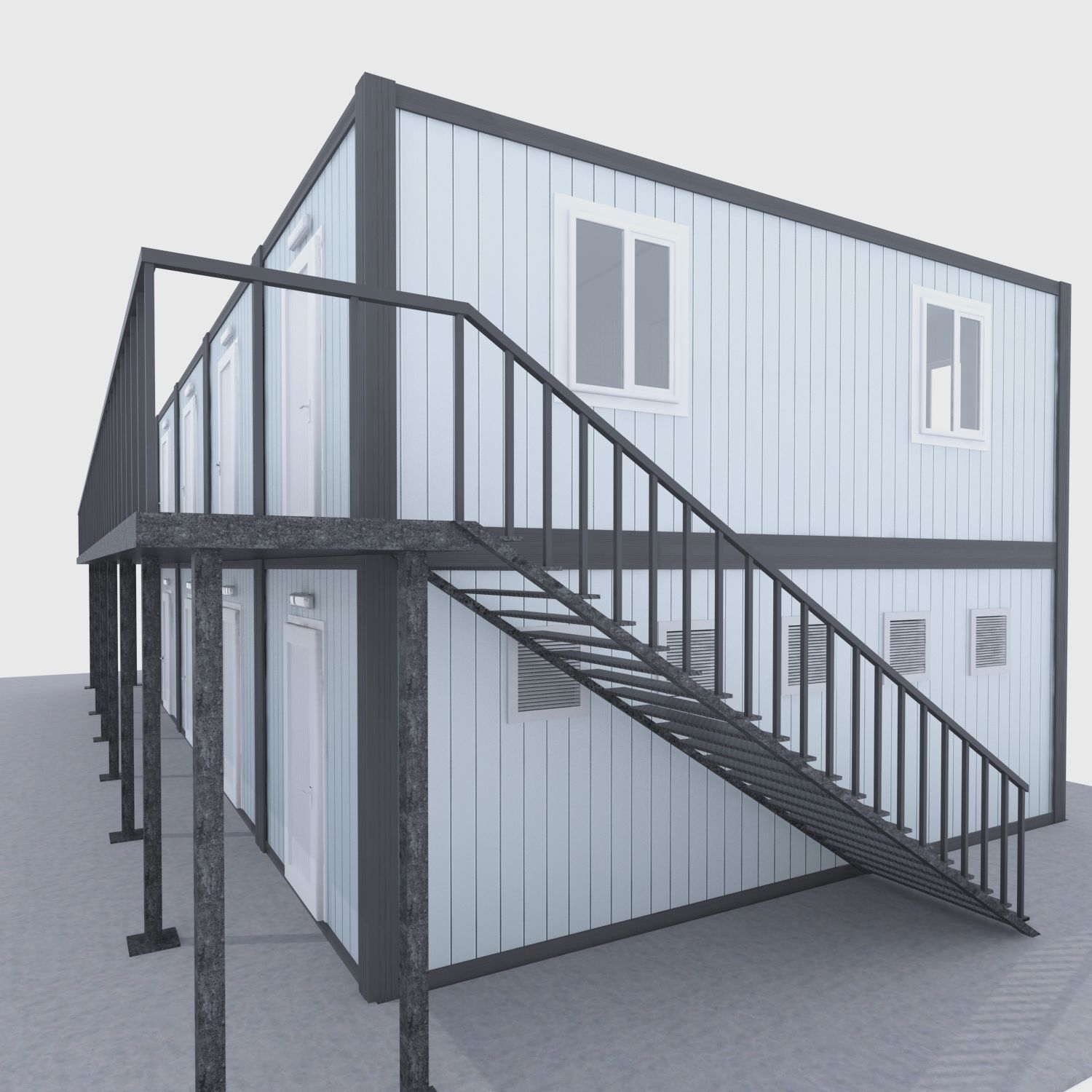 prefabricated building 3D model_6