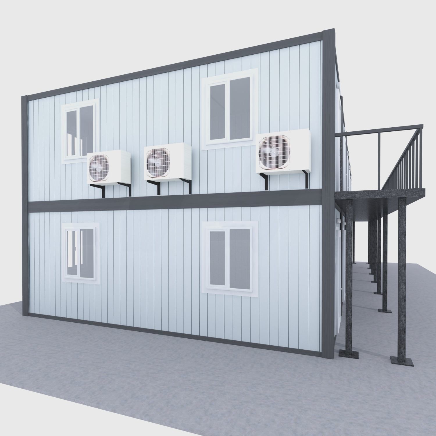 prefabricated building 3D model_3