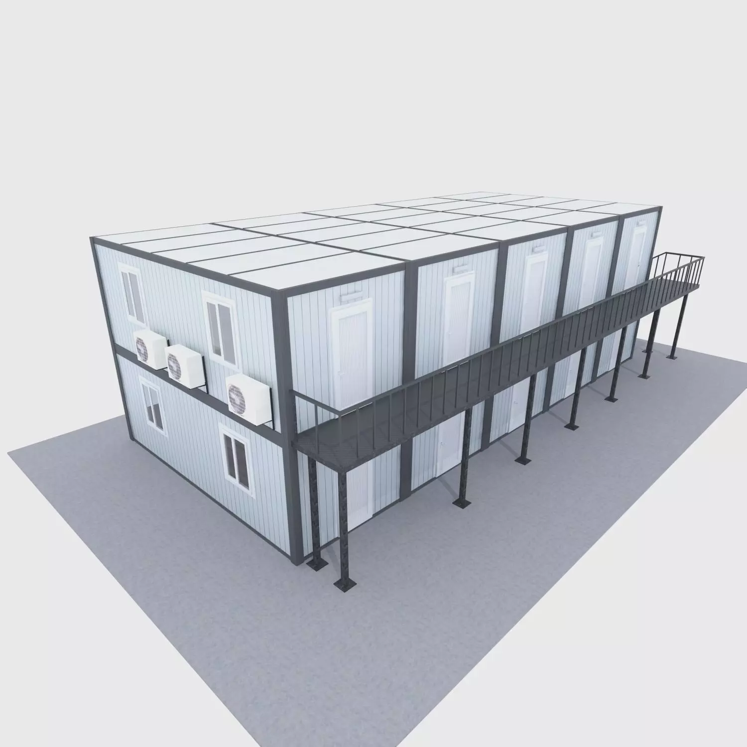 prefabricated building 3D model_0