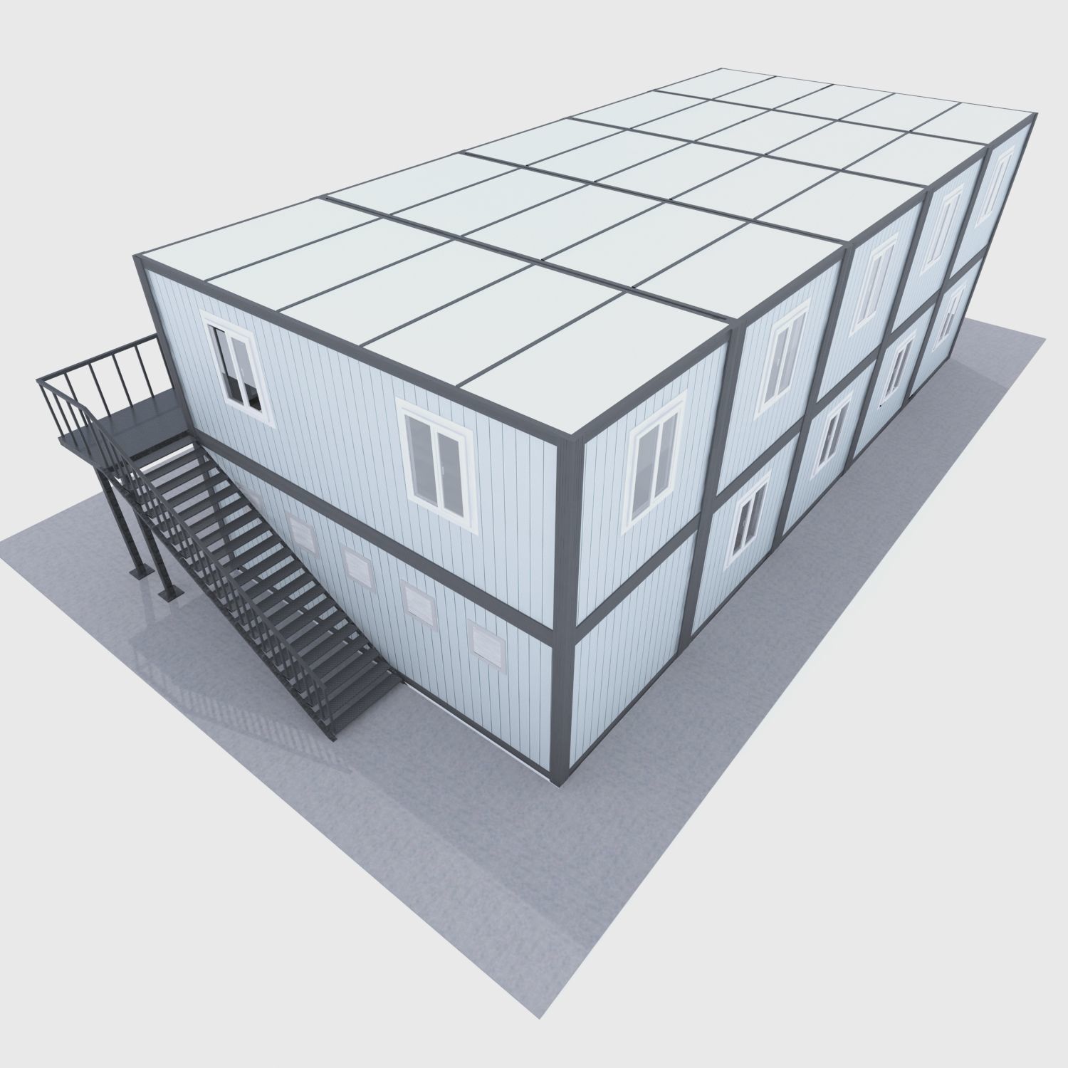 prefabricated building 3D model_2