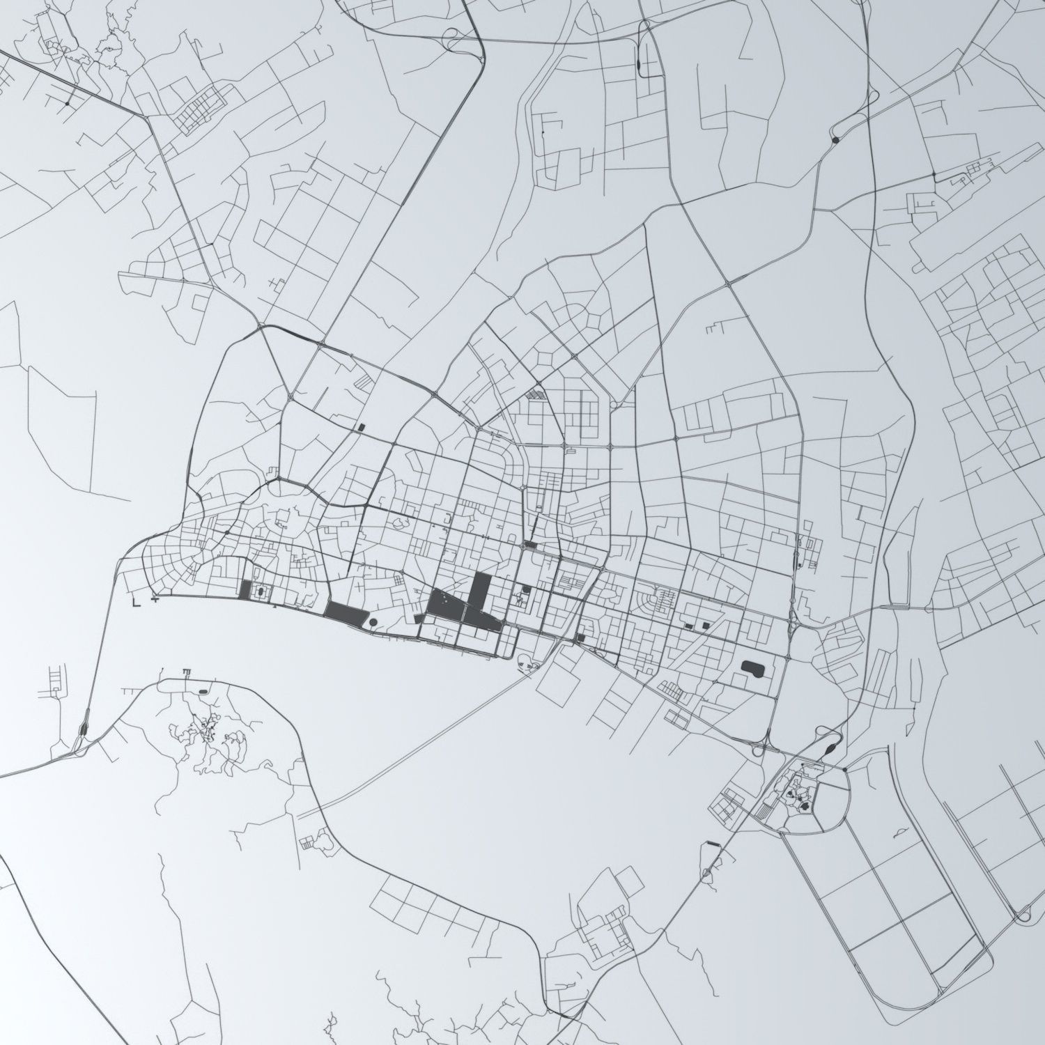 Shantou Road Network and Streets 3D model_8