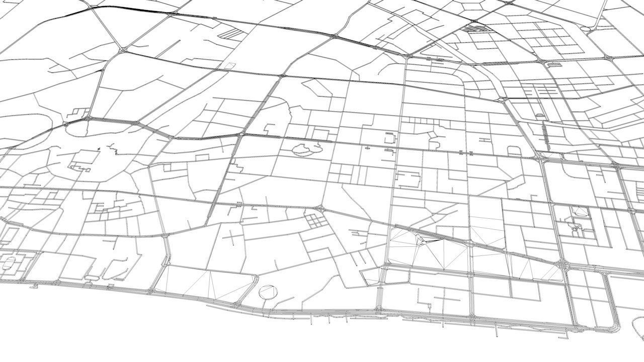 Shantou Road Network and Streets 3D model_12