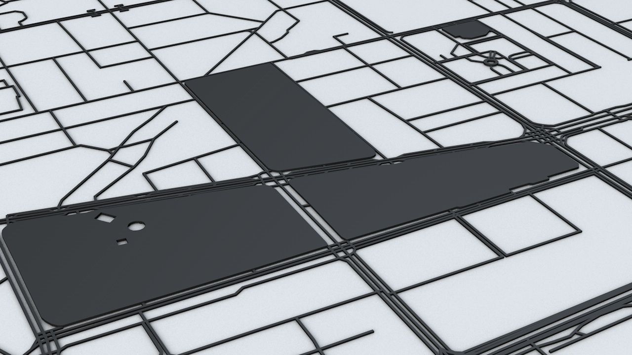 Shantou Road Network and Streets 3D model_6