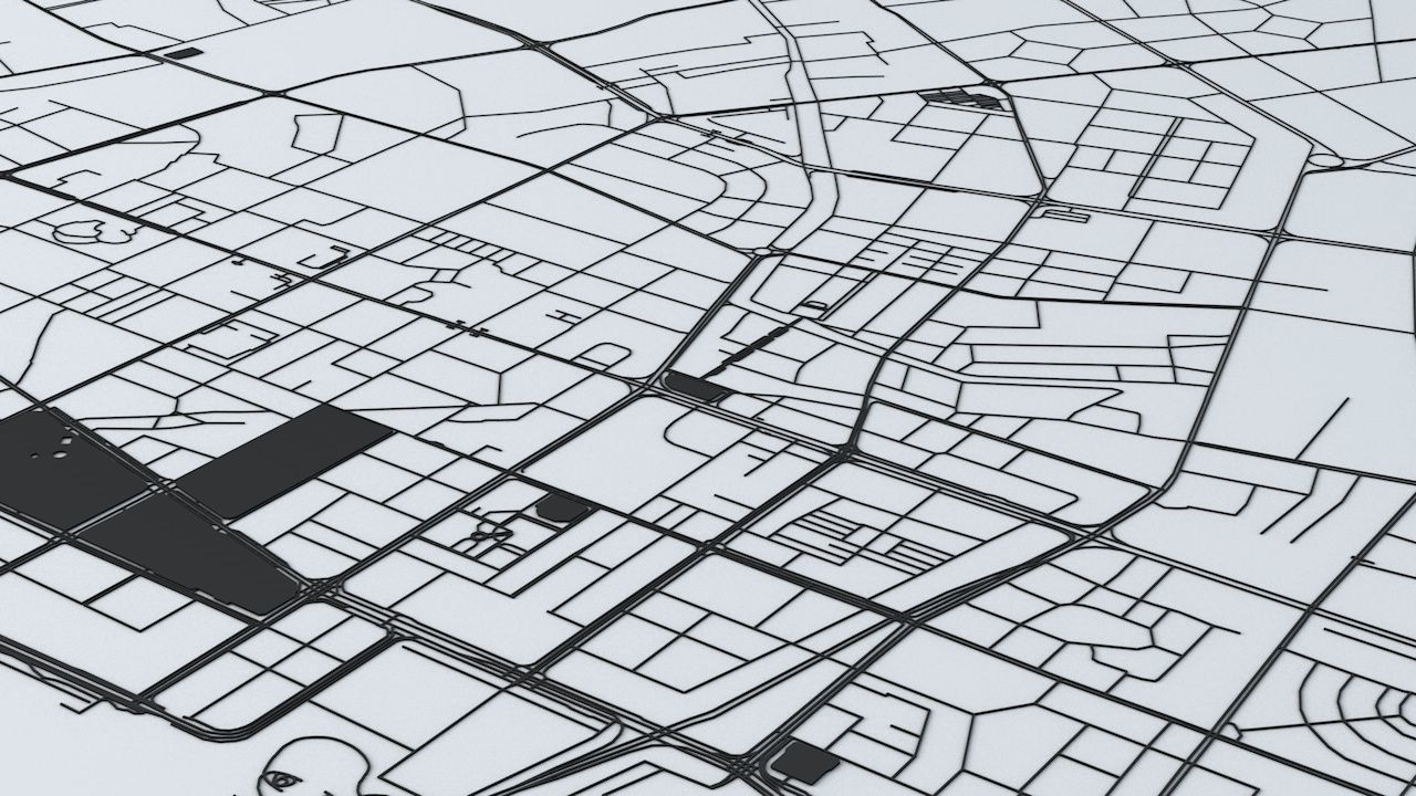 Shantou Road Network and Streets 3D model_3