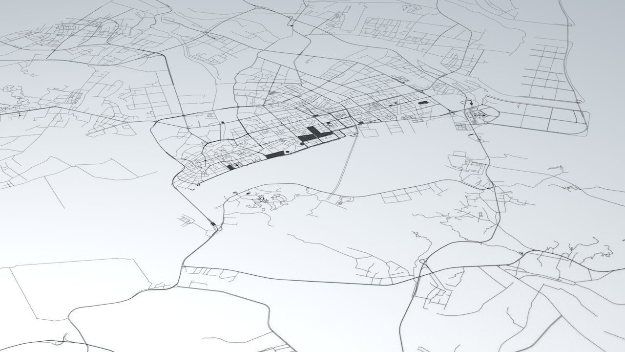 Shantou Road Network and Streets 3D model_5