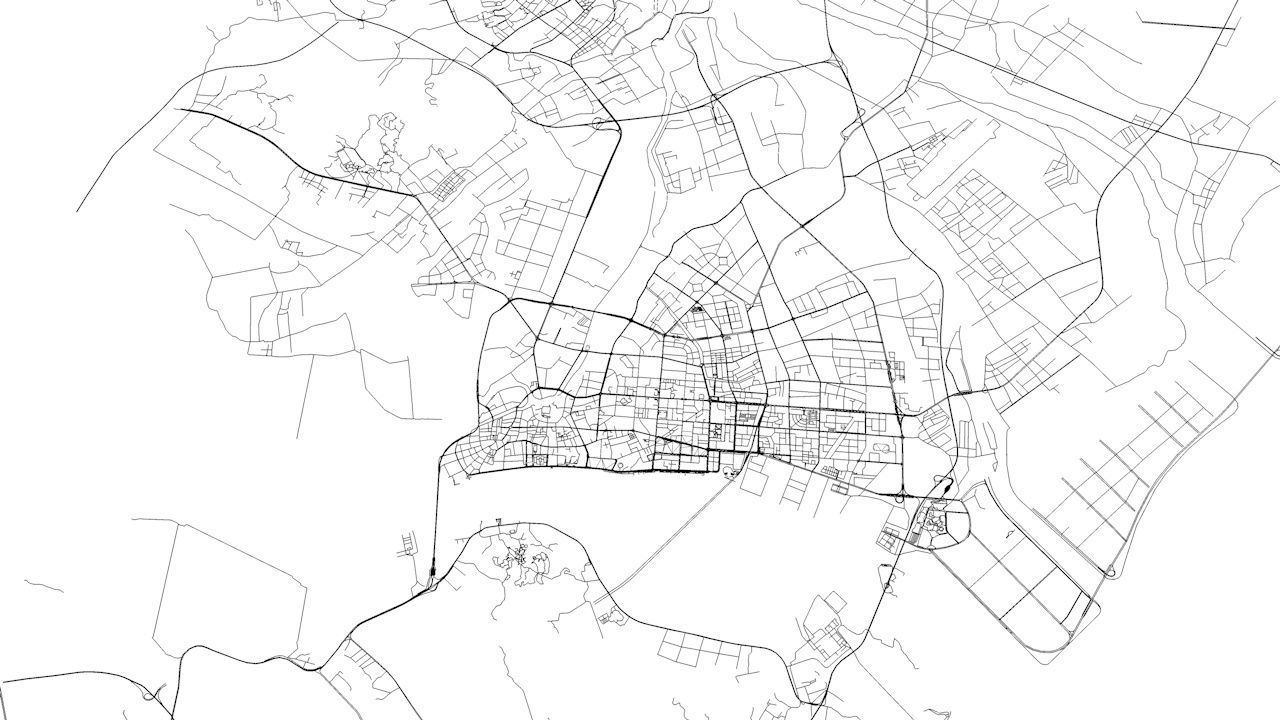 Shantou Road Network and Streets 3D model_11