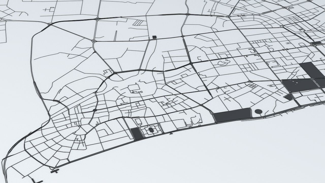 Shantou Road Network and Streets 3D model_2