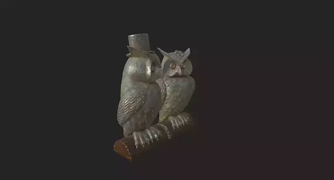 Owl Statue 3D Model