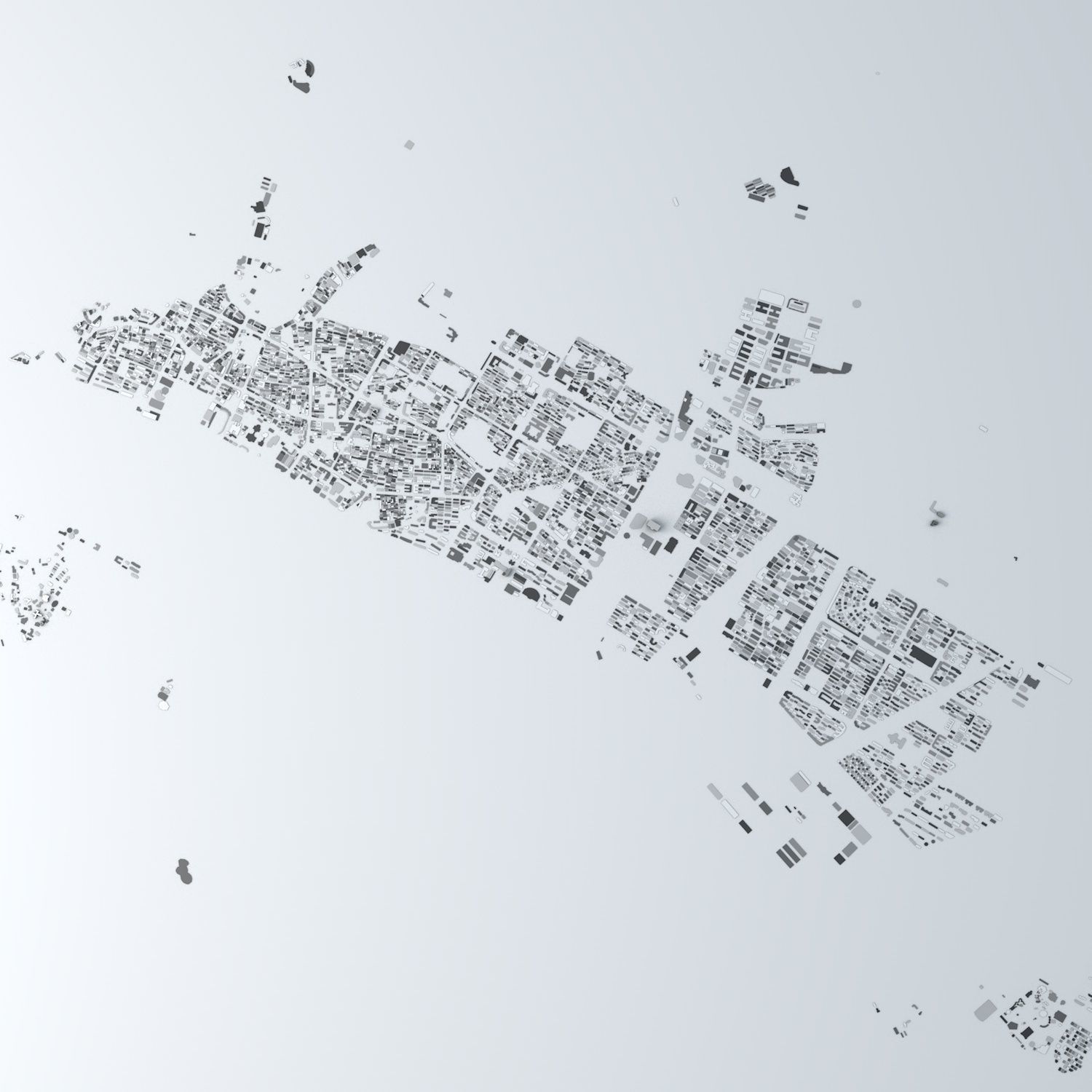 Shantou Streets and Buildings 3D model_1