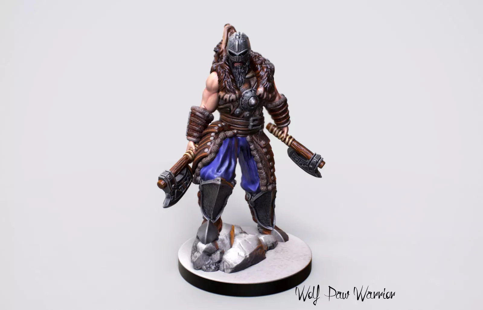 3d Printable Nordic Warrior Miniature 3D print model_0