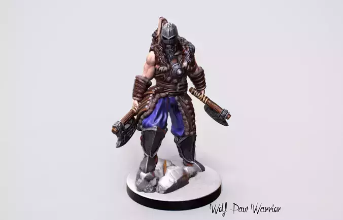3d Printable Nordic Warrior Miniature 3D print model