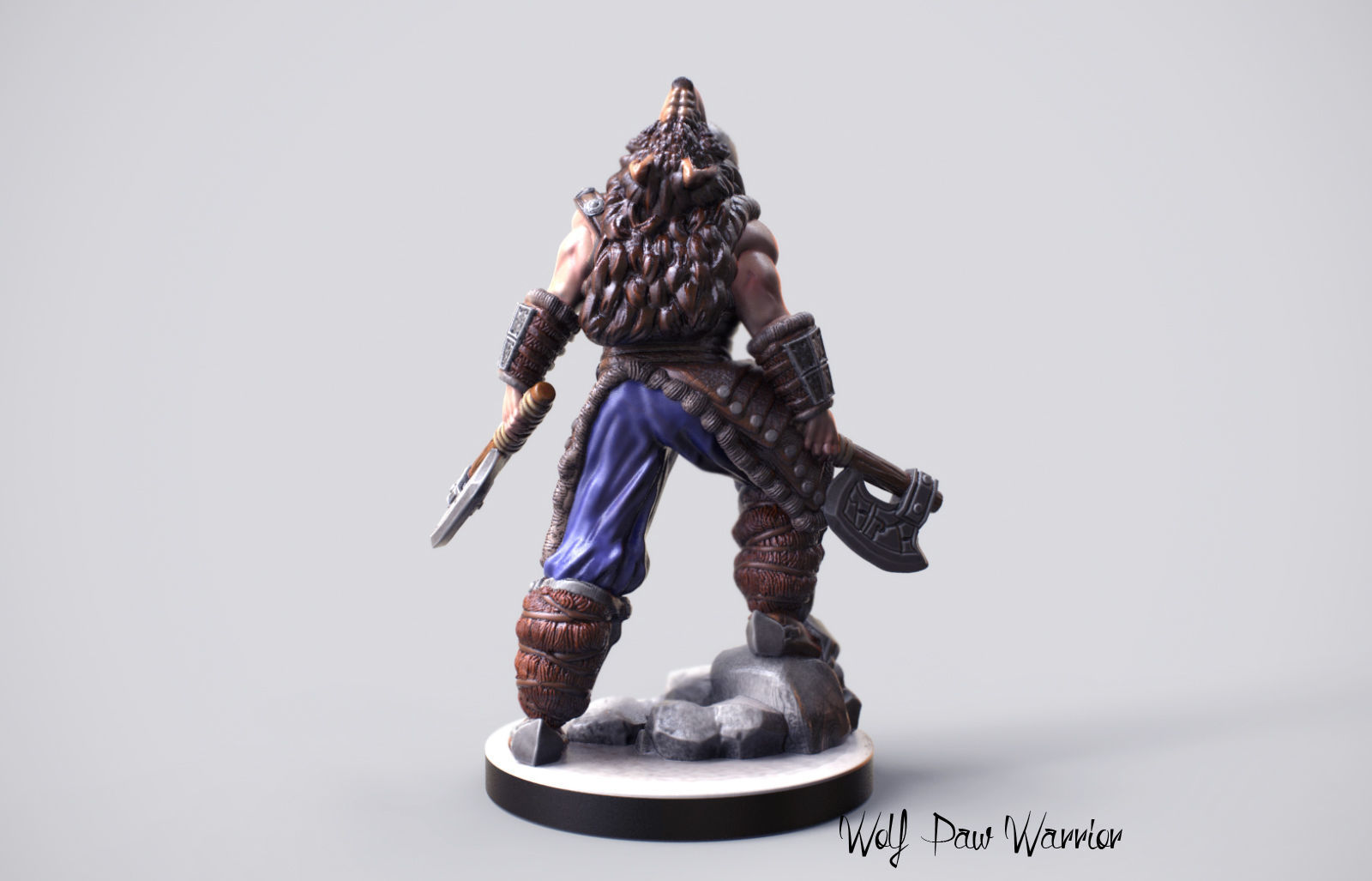 3d Printable Nordic Warrior Miniature 3D print model_3