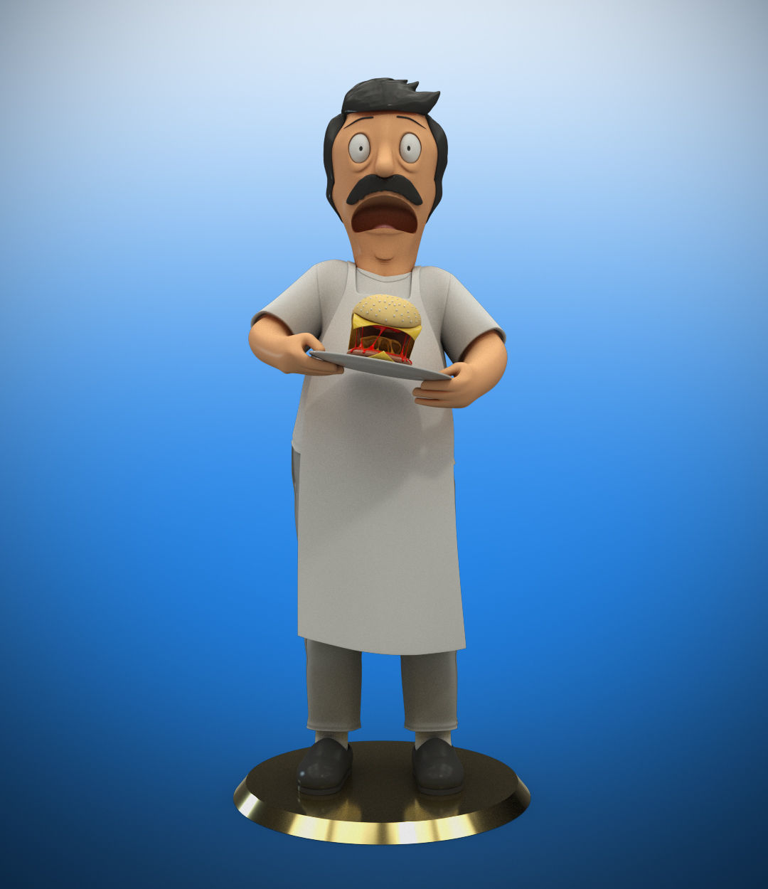 Bob Belcher 3D print model_1