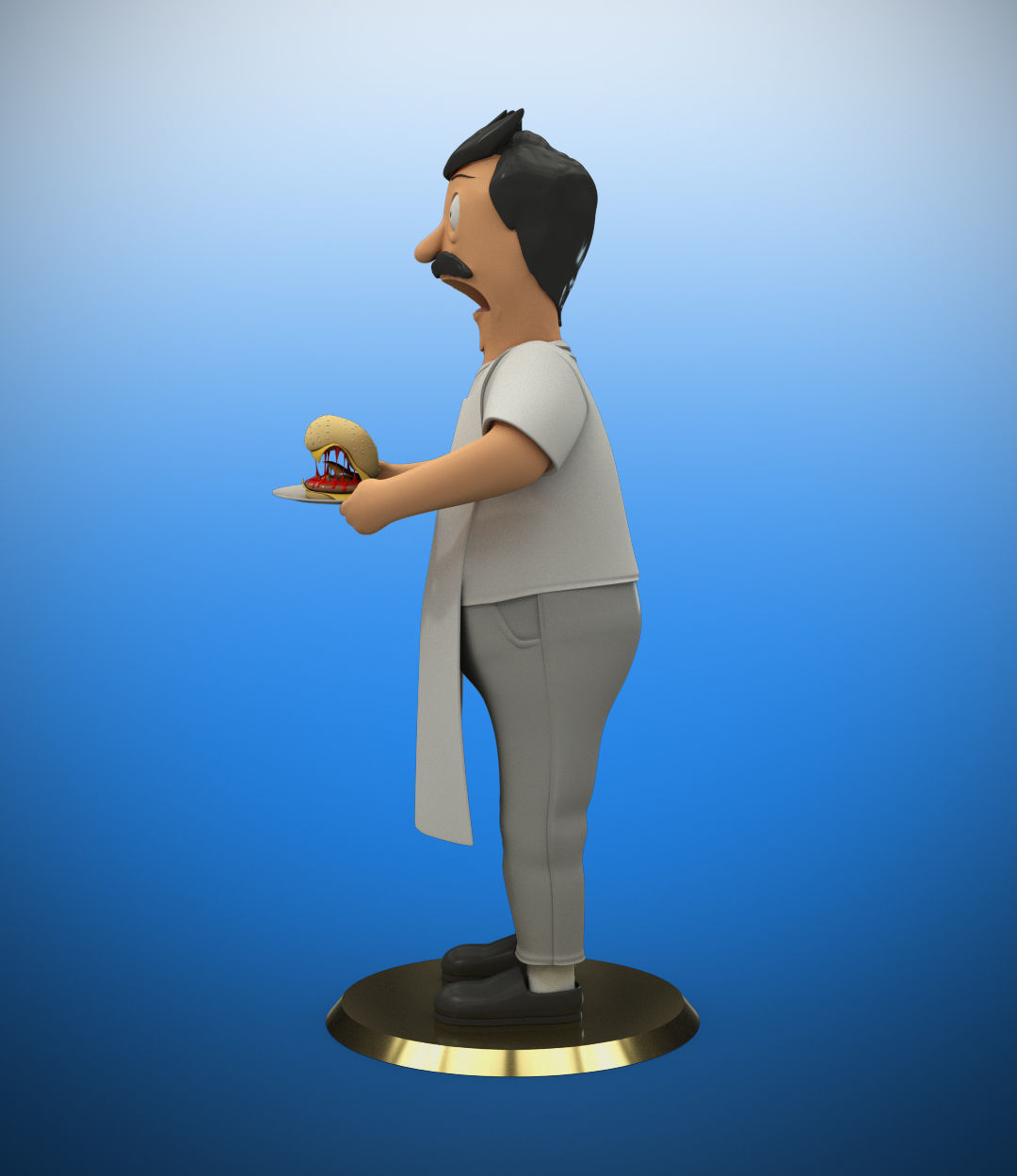 Bob Belcher 3D print model_3