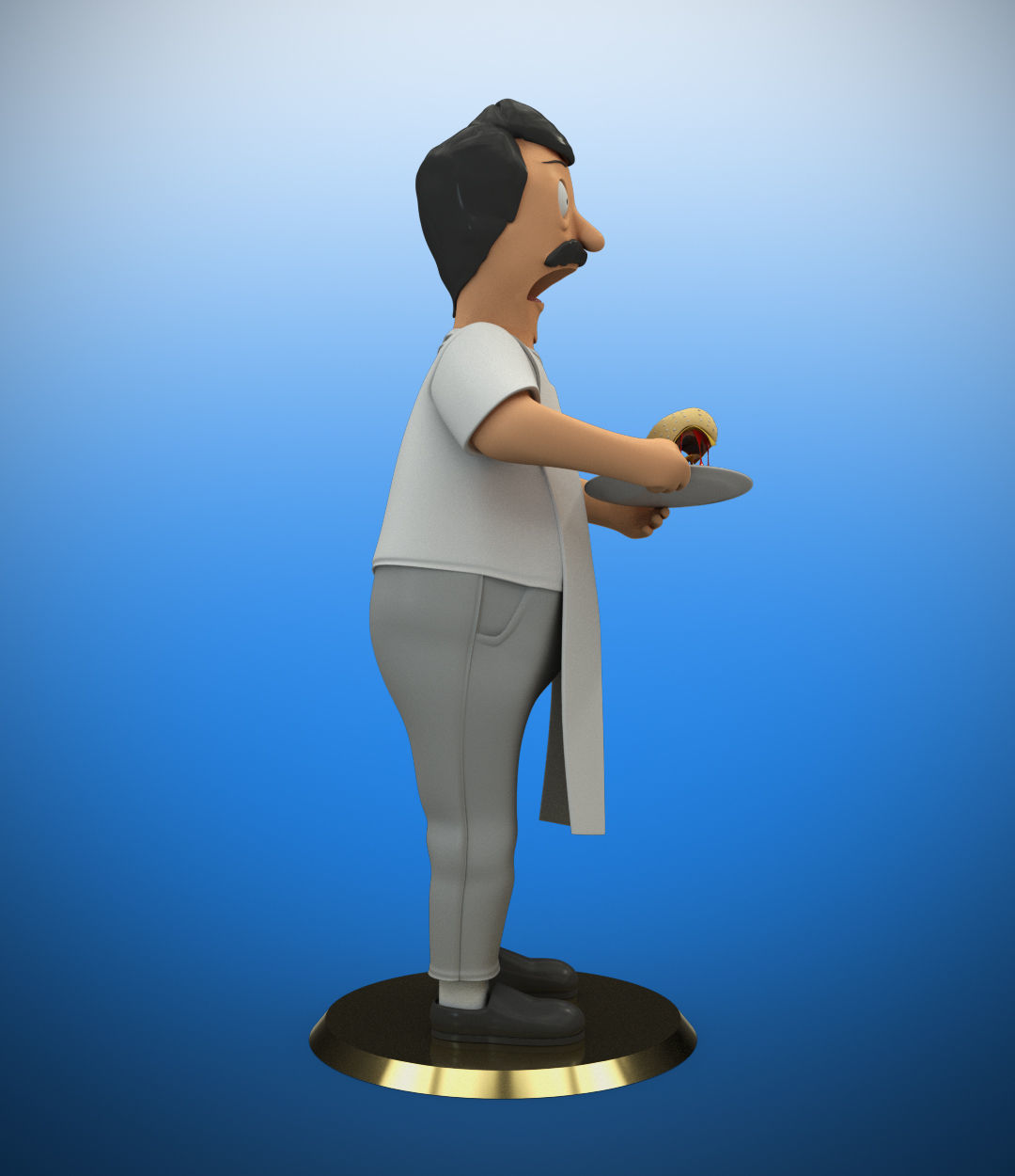 Bob Belcher 3D print model_2