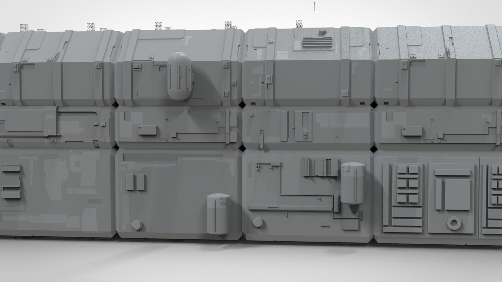 Sci-Fi architecture Elements collection 8 3D model_43