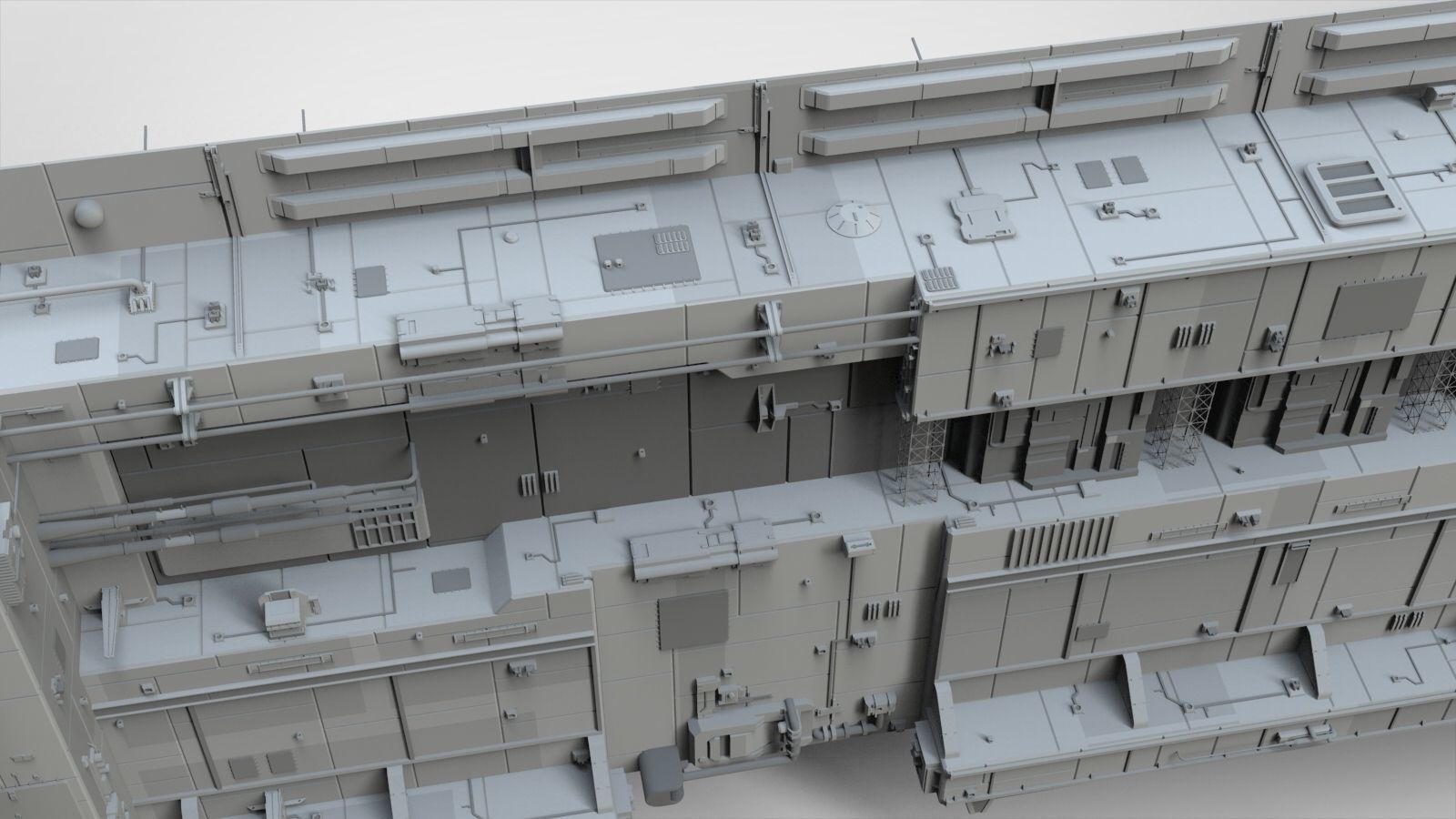 Sci-Fi architecture Elements collection 8 3D model_6