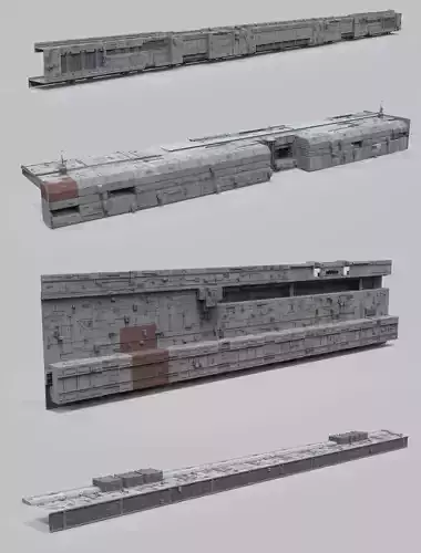 Sci-Fi architecture Elements collection 8 3D model