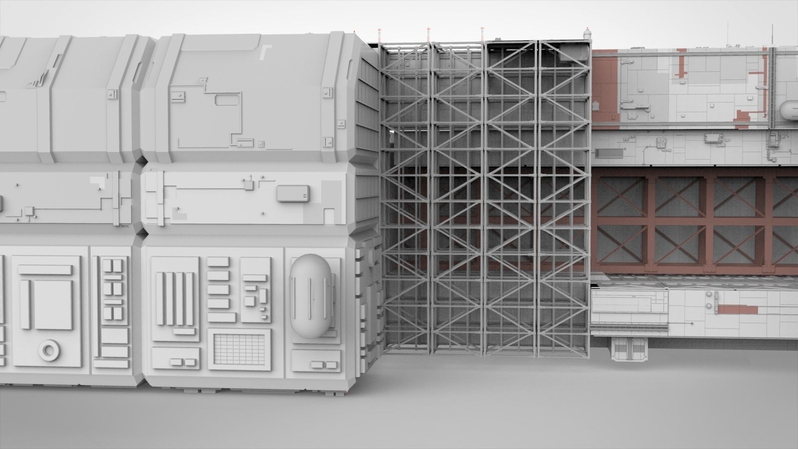 Sci-Fi architecture Elements collection 8 3D model_44