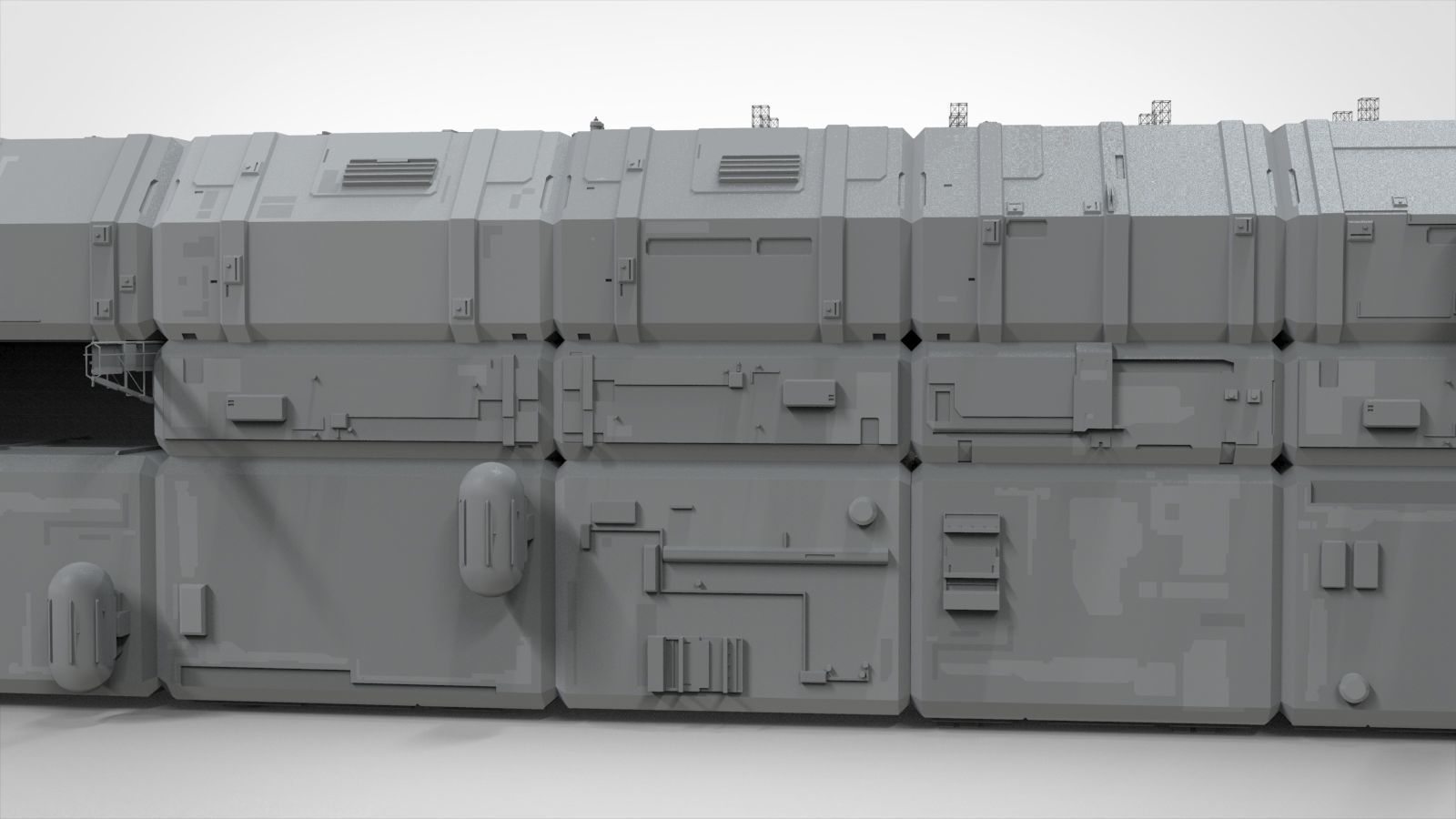 Sci-Fi architecture Elements collection 8 3D model_42