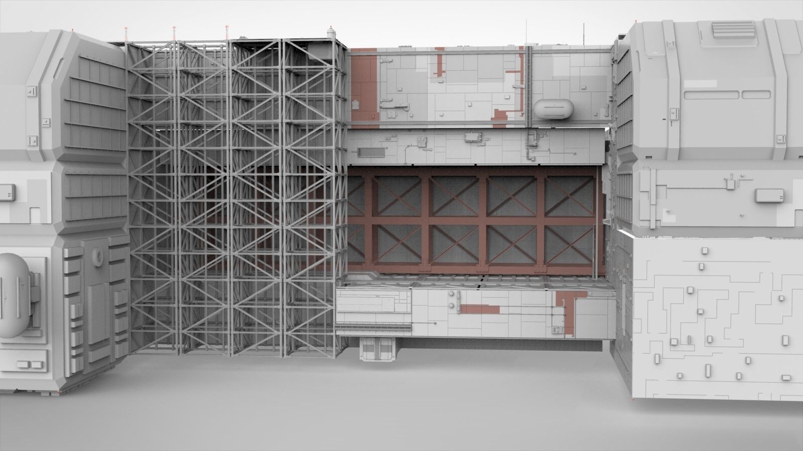 Sci-Fi architecture Elements collection 8 3D model_45