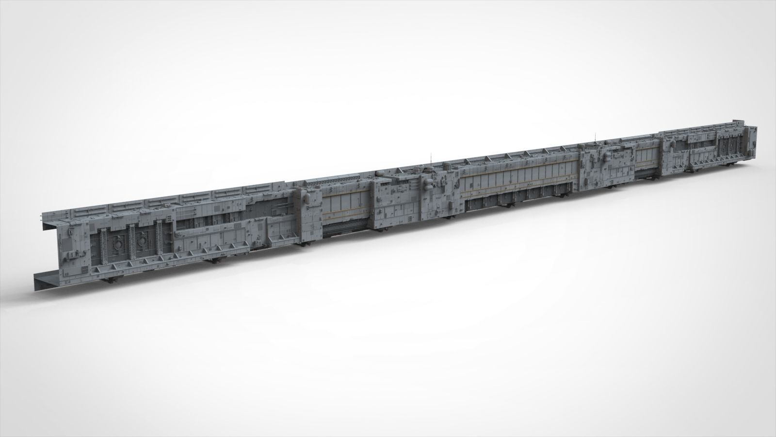 Sci-Fi architecture Elements collection 8 3D model_1