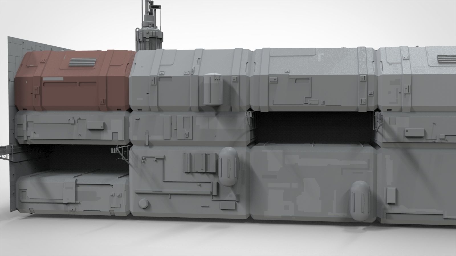 Sci-Fi architecture Elements collection 8 3D model_41