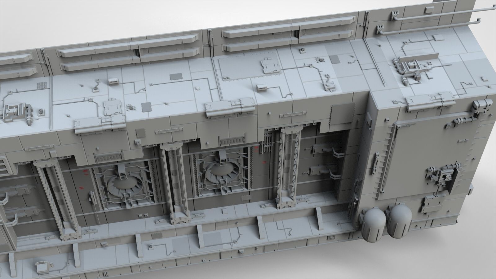 Sci-Fi architecture Elements collection 8 3D model_4