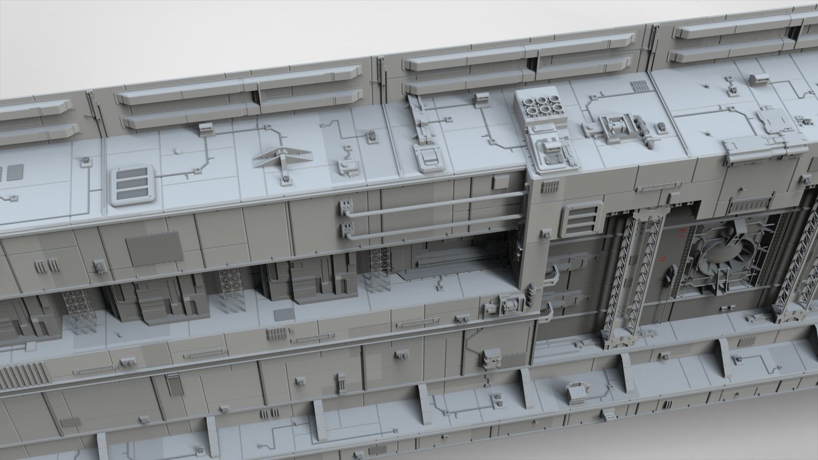 Sci-Fi architecture Elements collection 8 3D model_5