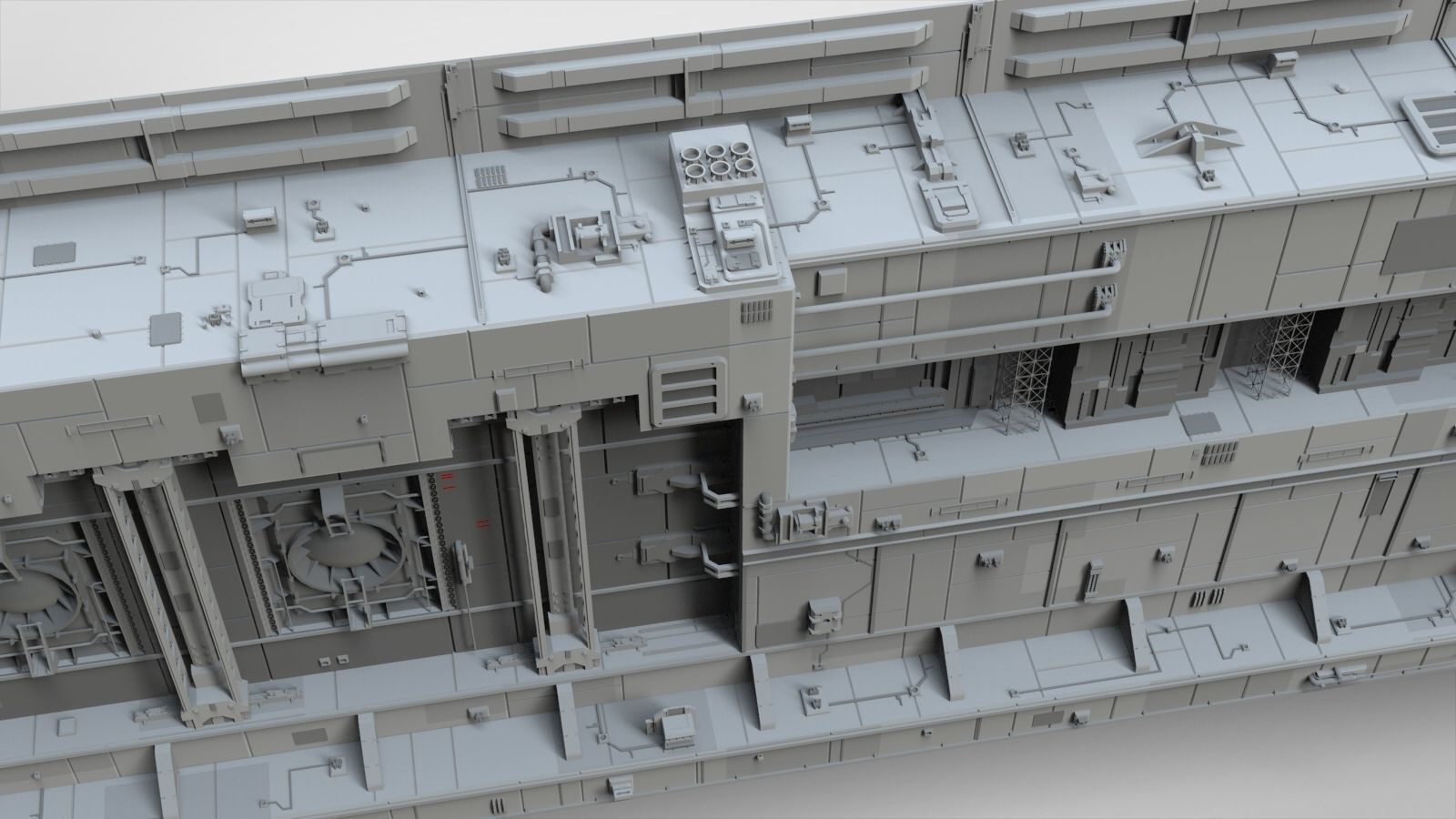 Sci-Fi architecture Elements collection 8 3D model_16