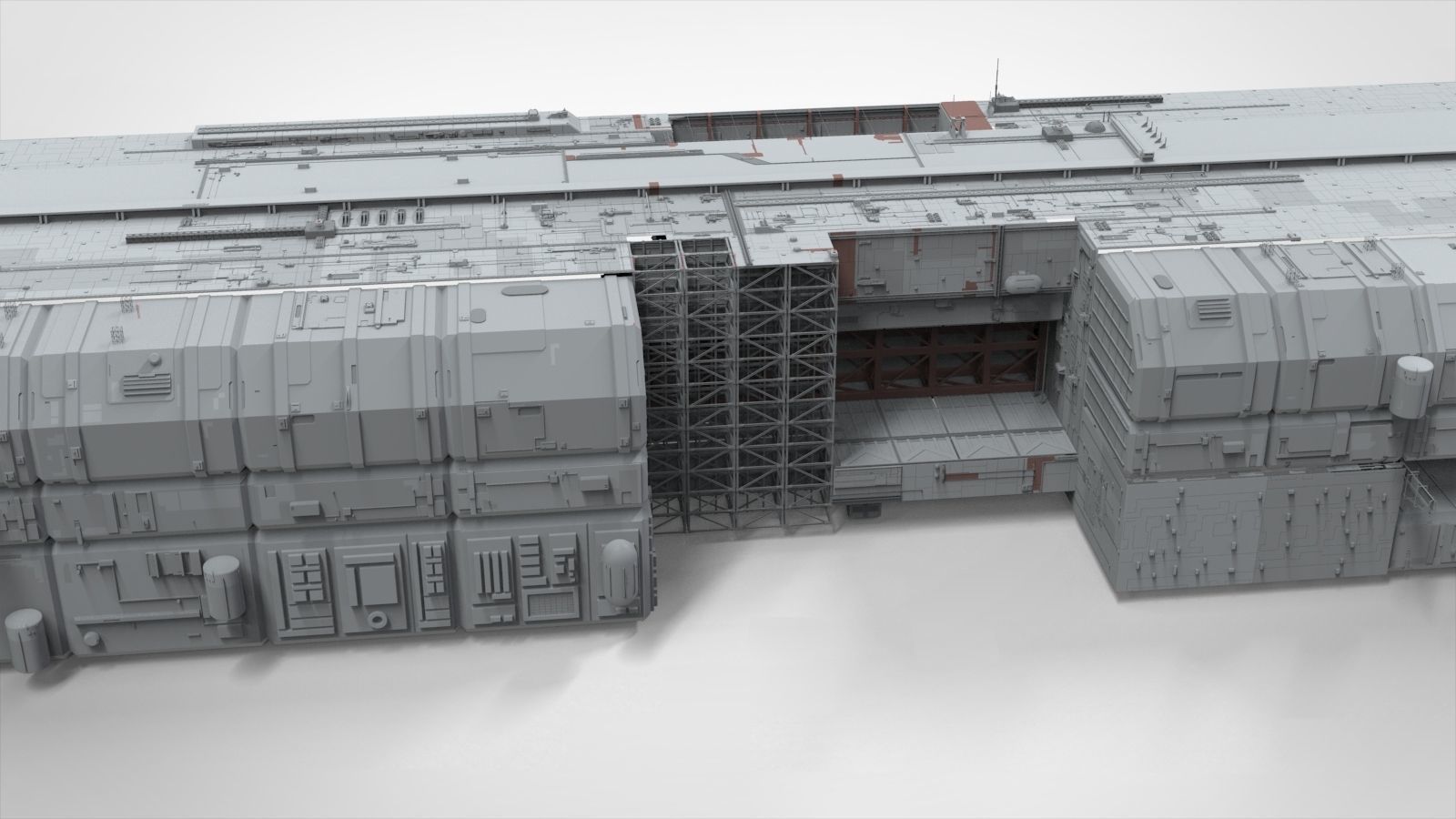 Sci-Fi architecture Elements collection 8 3D model_32