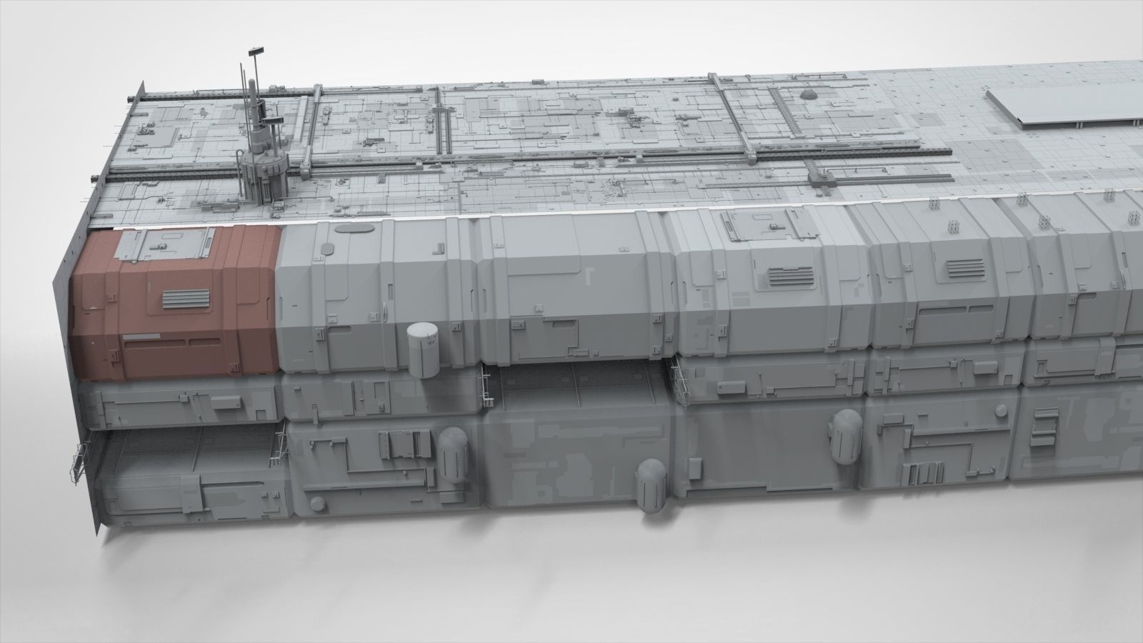 Sci-Fi architecture Elements collection 8 3D model_30