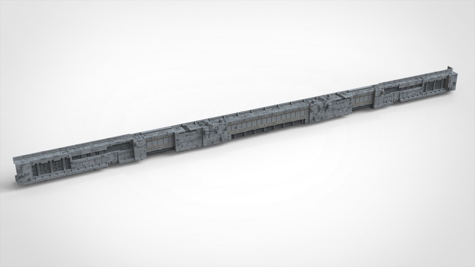 Sci-Fi architecture Elements collection 8 3D model_2