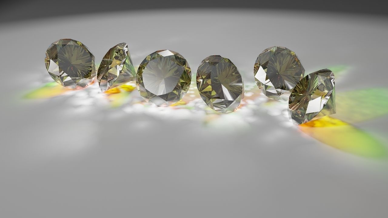 3D Diamond diamonds 3D model_4