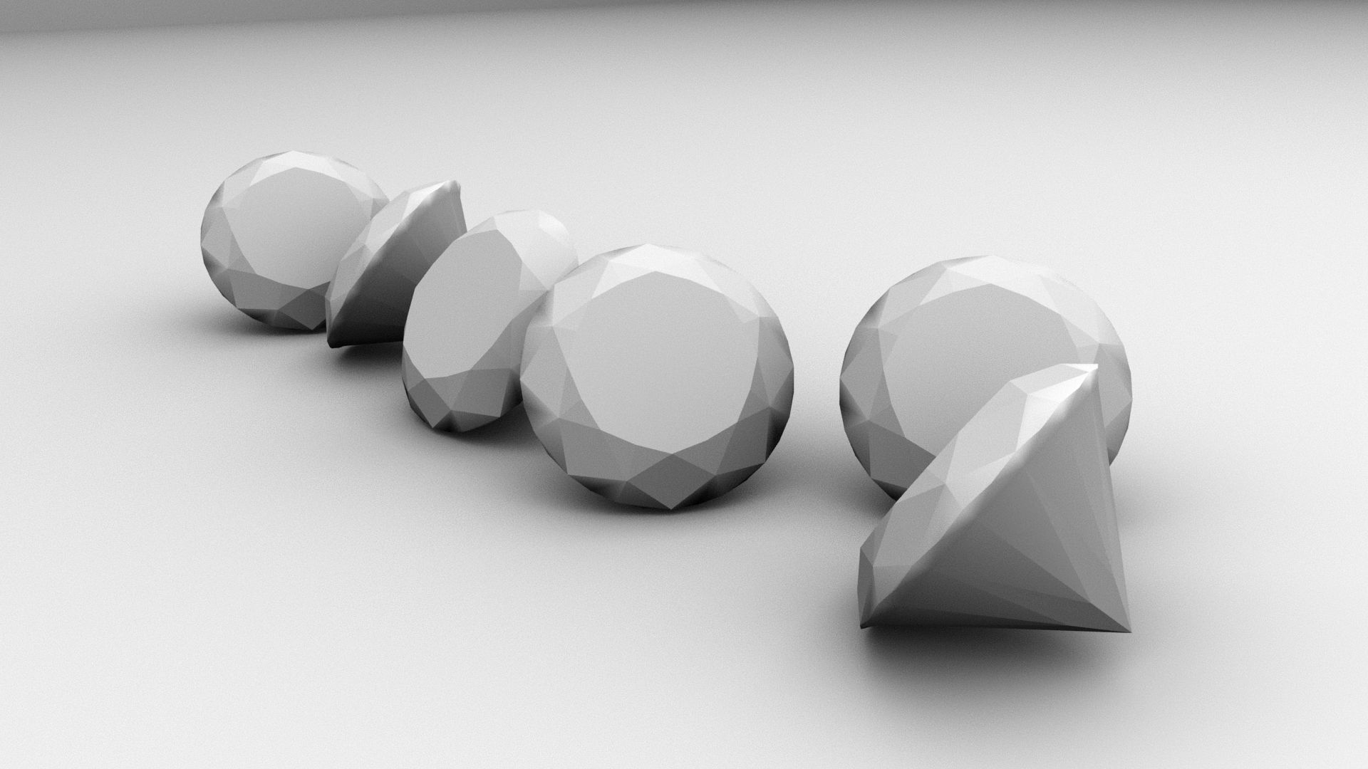 3D Diamond diamonds 3D model_2