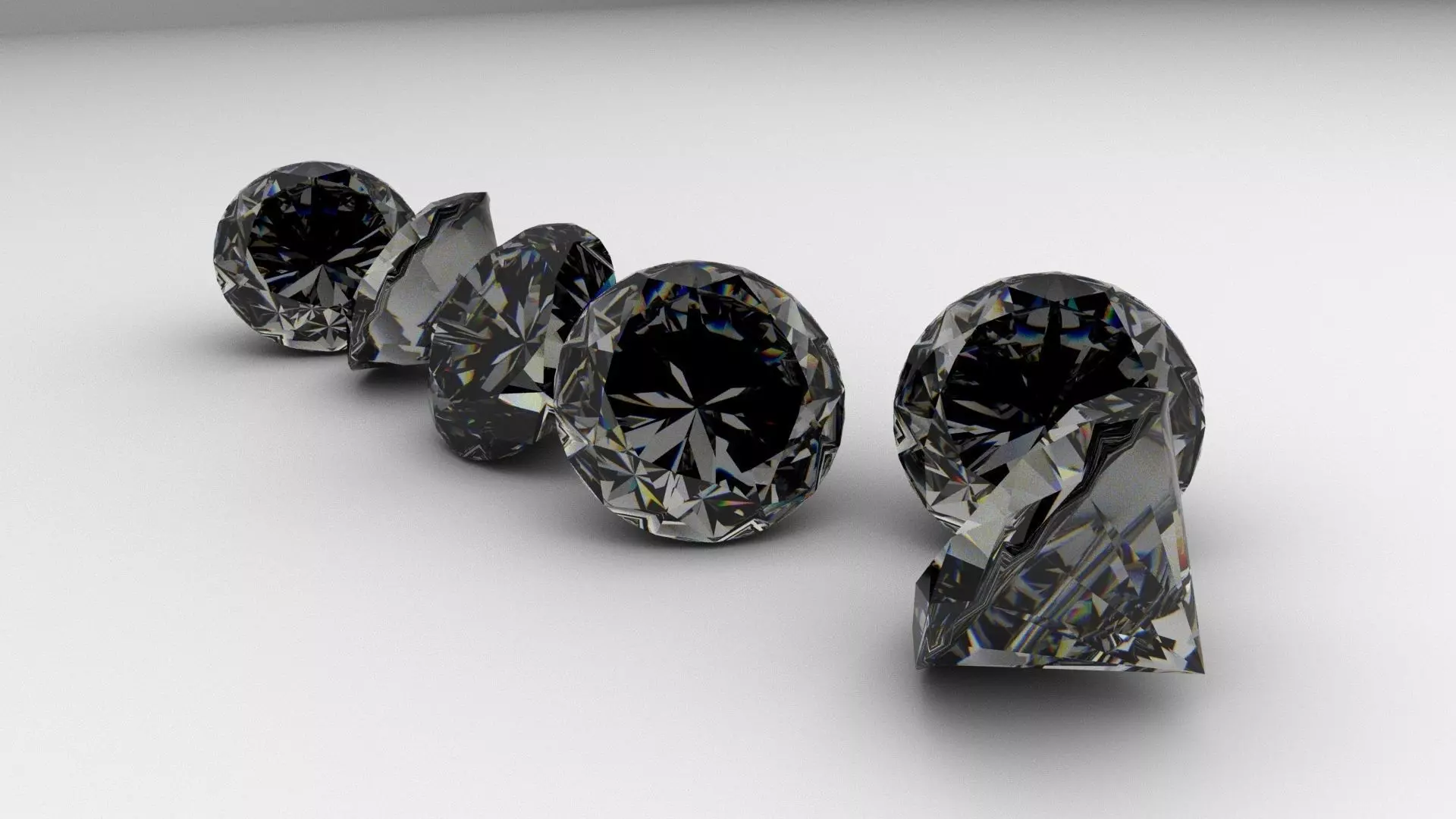 3D Diamond diamonds 3D model_0