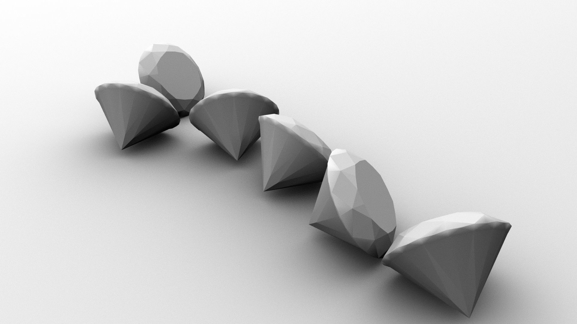 3D Diamond diamonds 3D model_3