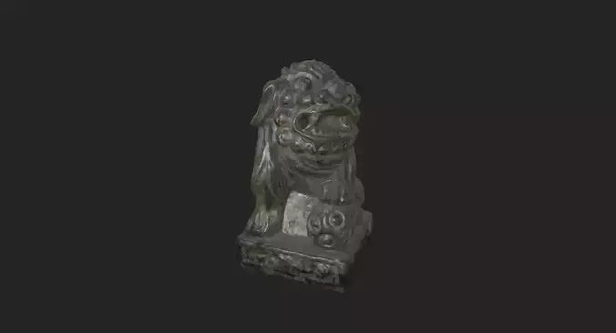 Guardian Lion Statue 01 