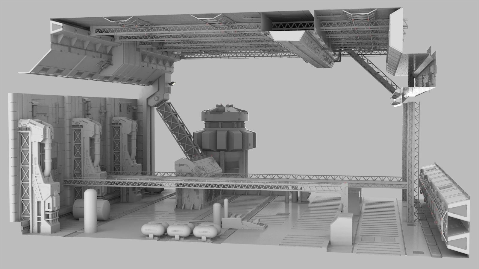 Sci-Fi architecture Elements collection 9 3D model_19