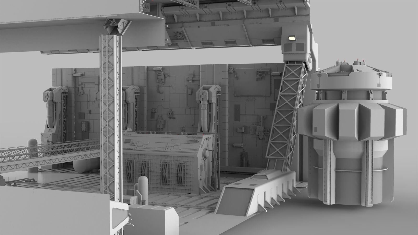 Sci-Fi architecture Elements collection 9 3D model_22