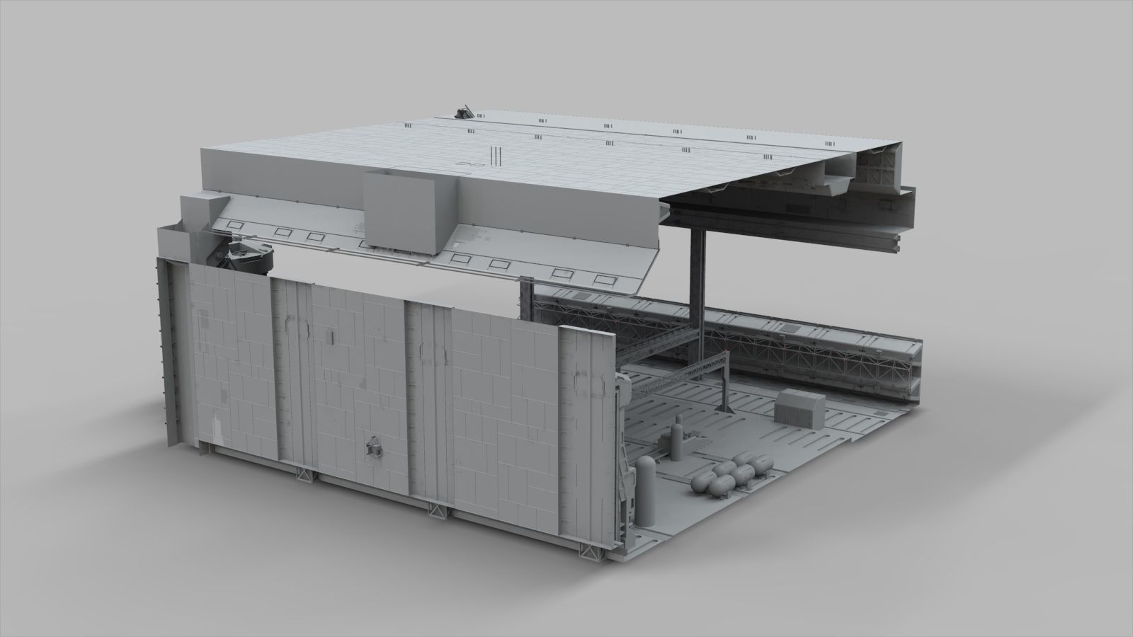 Sci-Fi architecture Elements collection 9 3D model_16