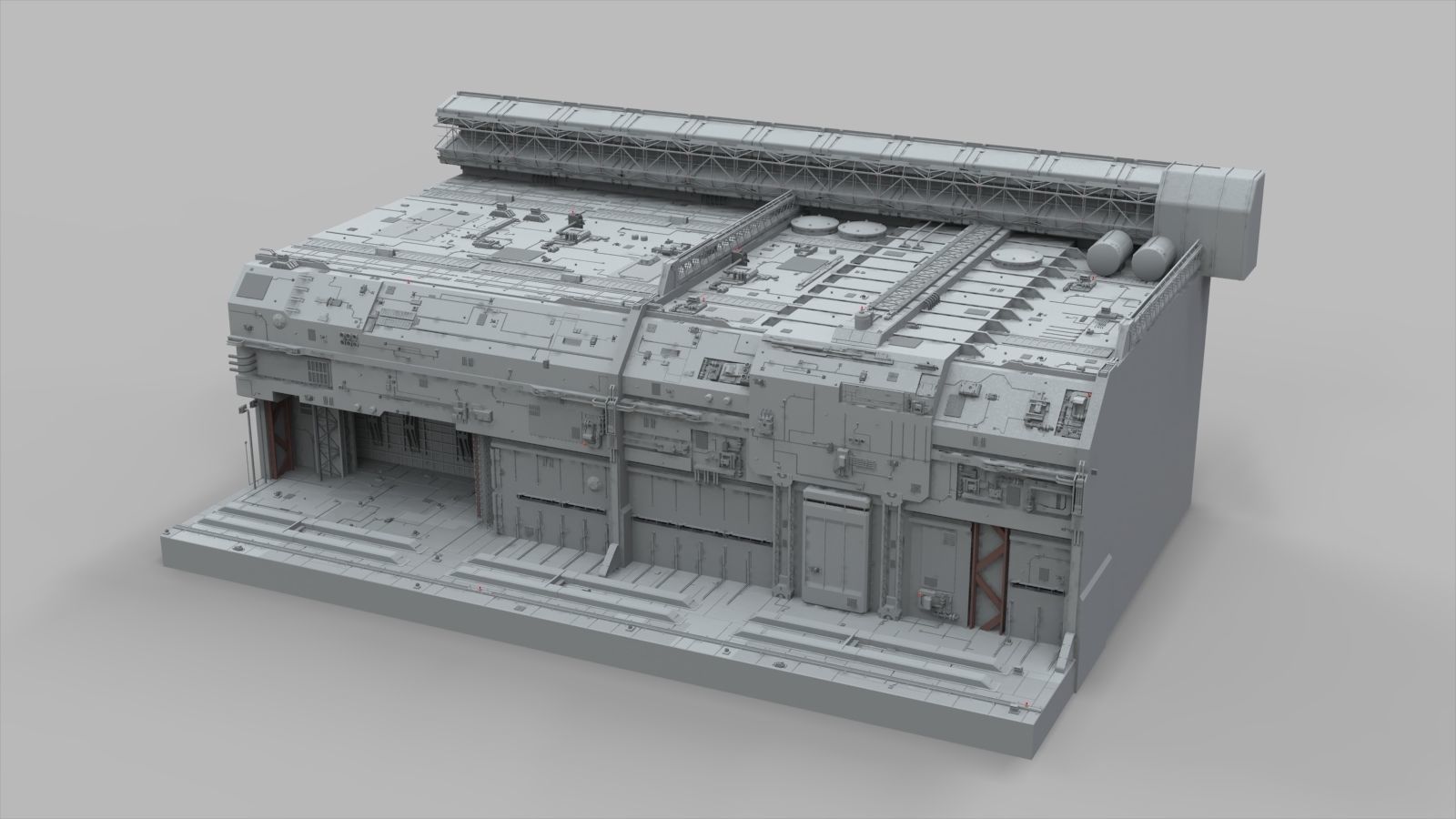 Sci-Fi architecture Elements collection 9 3D model_1