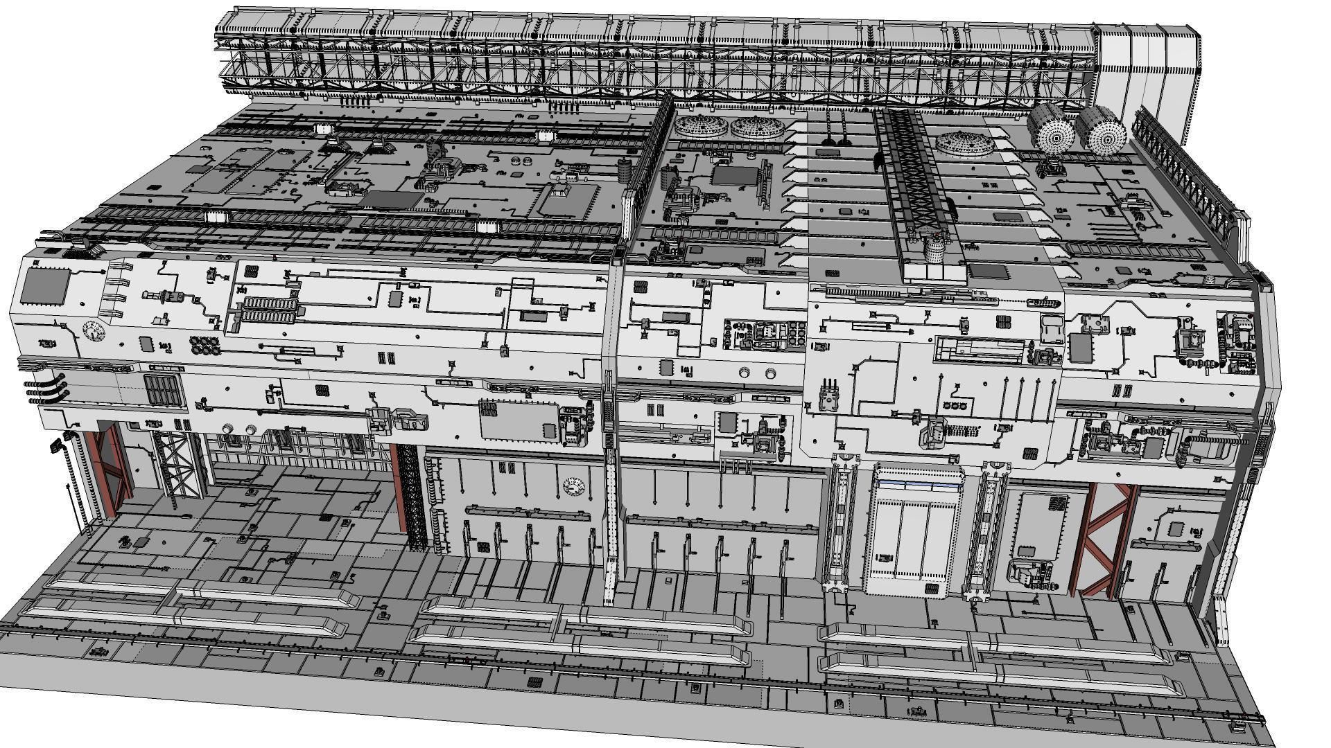 Sci-Fi architecture Elements collection 9 3D model_50