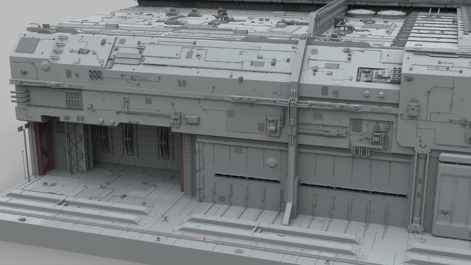 Sci-Fi architecture Elements collection 9 3D model_8