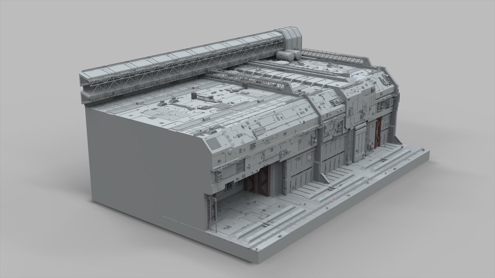 Sci-Fi architecture Elements collection 9 3D model_3