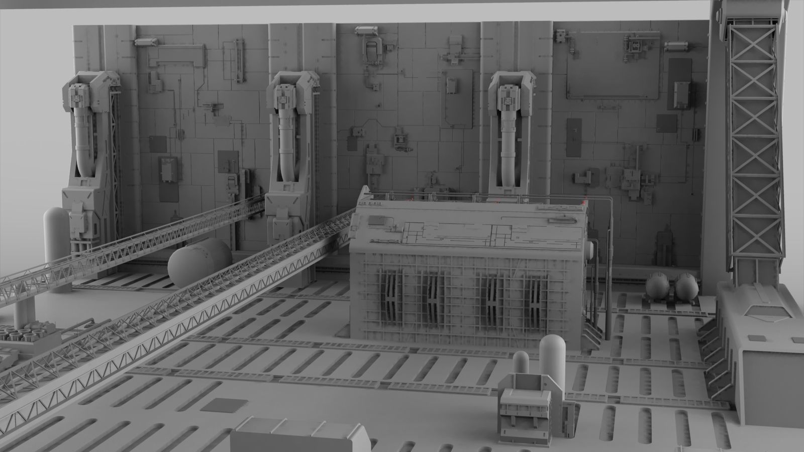 Sci-Fi architecture Elements collection 9 3D model_26