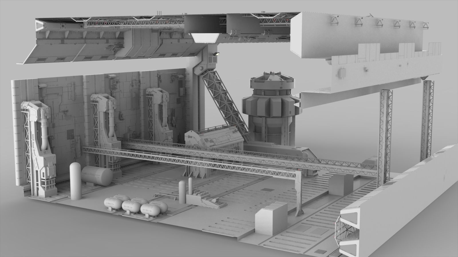 Sci-Fi architecture Elements collection 9 3D model_17